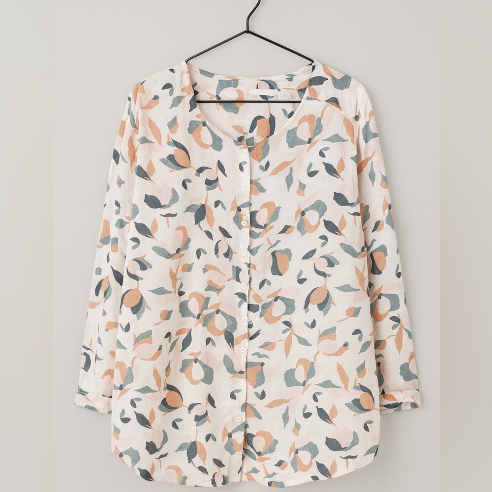 Rachel Zoe Multicolor Floral Button-Down Shirt 3X